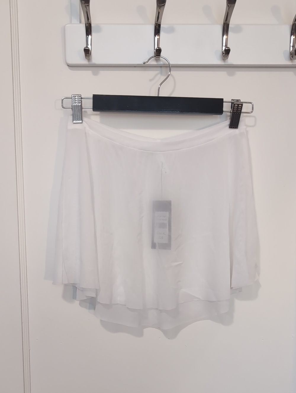 🍇Eleve Dancewear White Layered Chiffon Skater Skirt